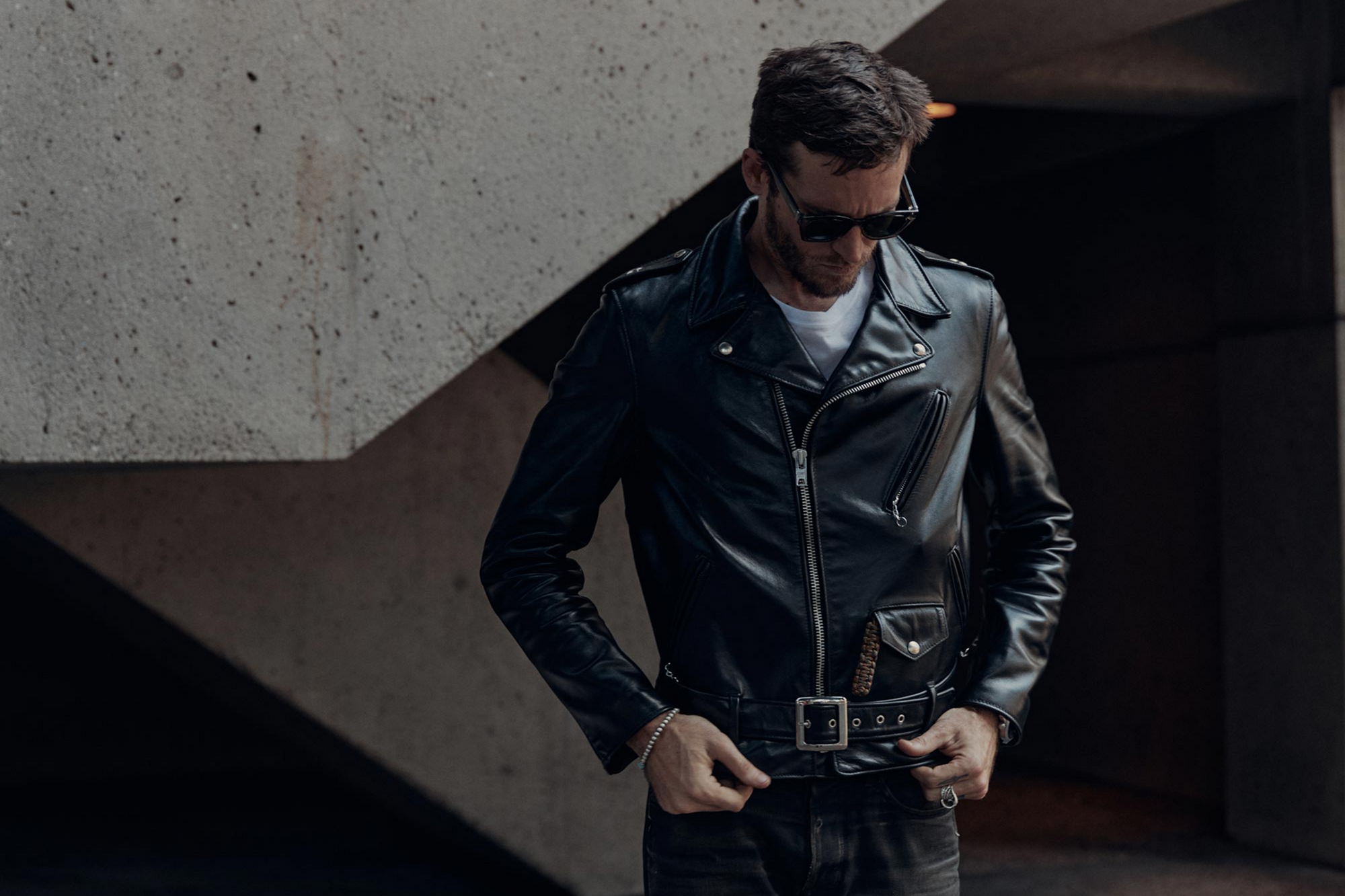 Schott CORE Cowhide Perfecto Cafe Leather Jacket. Shop Men's