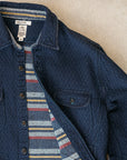 Kato Jacket The Anvil Shirt Jacket Quilt Denim Dark Indigo-Men's Jackets-Howard-Surrey-Canada