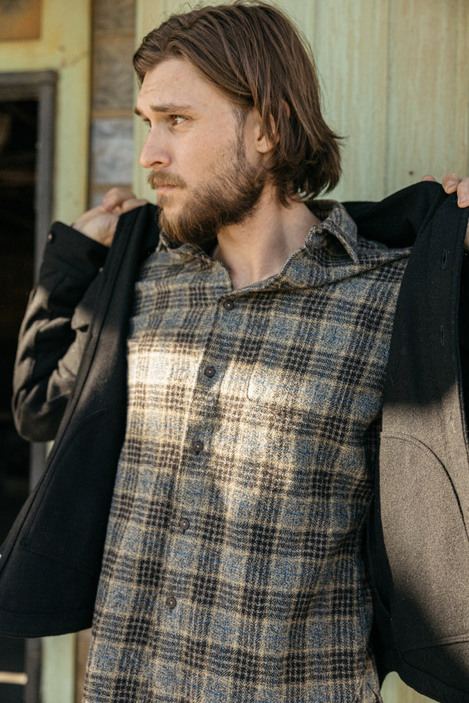 Kato Shirt The Ripper LS Triple Lowtwist Slate Gray-Men's Shirts-Howard-Surrey-Canada