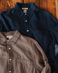 Kato Gauze Ripper Shirt Navy-Men's Shirts-Howard-Surrey-Canada