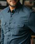 Kato Shirt The Brace LS Oxford St. Reactive Navy-Men's Shirts-Howard-Surrey-Canada