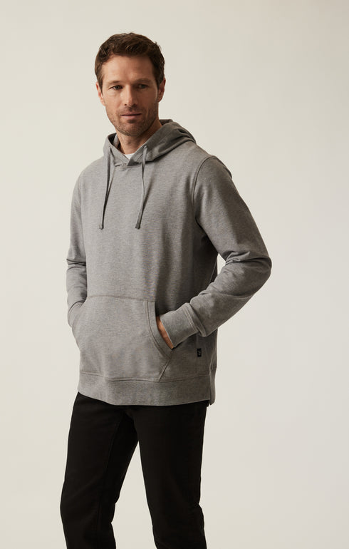 34 Heritage French Terry Hoodie Grey Melange-Men's Sweatshirts-Howard-Surrey-Canada