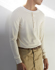 Merz Henley LS 8.6 Oz Classic Fit Nature-Men's T-Shirts-Brooklyn-Vancouver-Yaletown-Canada