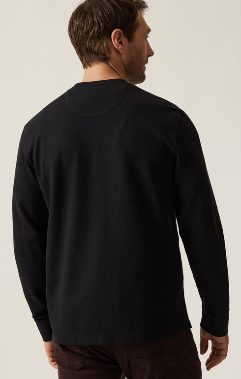 34 Heritage LS Henley Black-Men's T-Shirts-Howard-Surrey-Canada