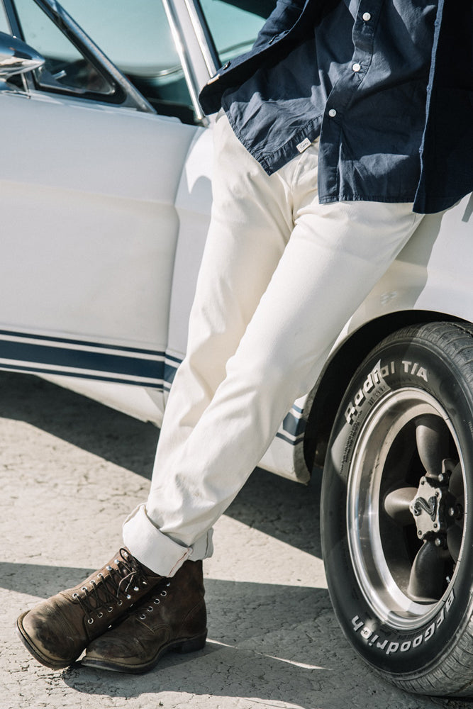 Kato The Axe Chino Denit Heather White-Men&#39;s Pants-Brooklyn-Vancouver-Yaletown-Canada