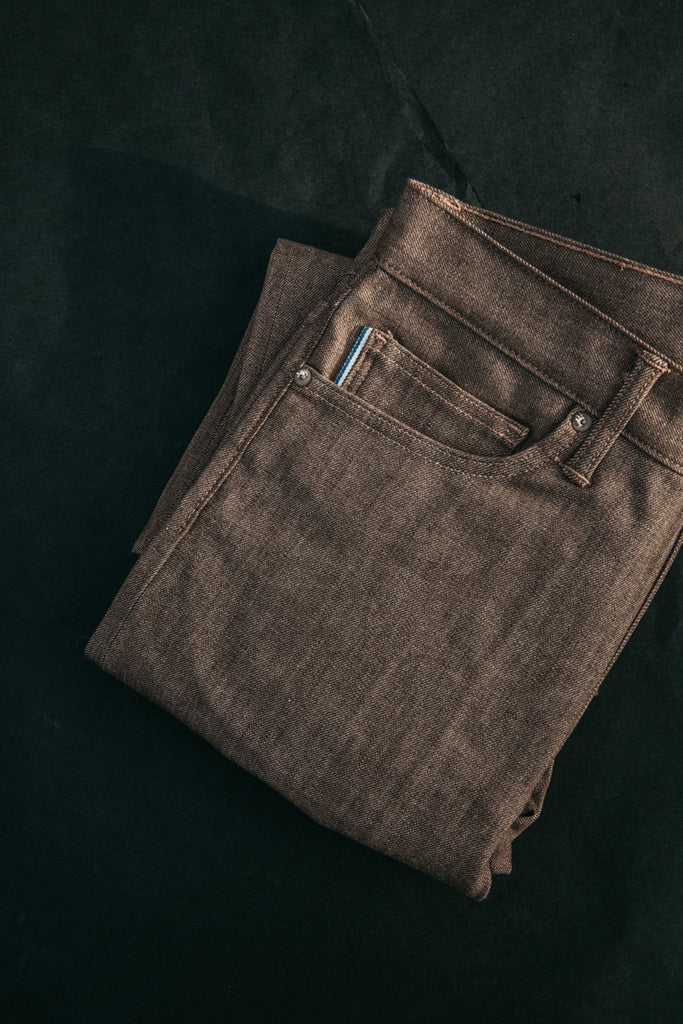 Kato Denim The Pen Slim 10.5 Oz Brown Raw-Men&#39;s Denim-Howard-Surrey-Canada