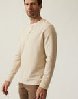 34 Heritage LS Henley Oatmeal-Men's T-Shirts-Howard-Surrey-Canada