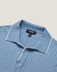 34 Heritage Polo Sweater - Blue-Men's Sweaters-Brooklyn-Vancouver-Yaletown-Canada