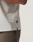 34 Heritage Slub Short Sleeve Henley Tee - Ivory-Men's T-Shirts-Brooklyn-Vancouver-Yaletown-Canada