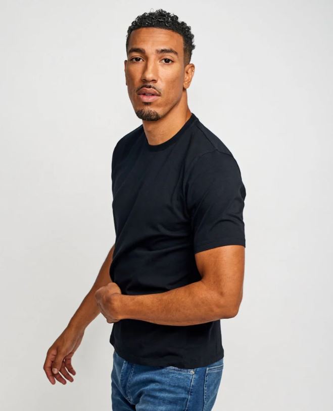 Easy Mondays Crew Neck SS Cotton T-Shirt Black-Men&#39;s T-Shirts-Brooklyn-Vancouver-Yaletown-Canada