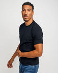 Easy Mondays Crew Neck SS Cotton T-Shirt Black-Men's T-Shirts-Brooklyn-Vancouver-Yaletown-Canada