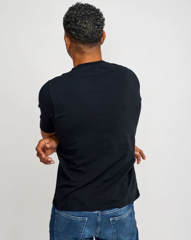 Easy Mondays Crew Neck SS Cotton T-Shirt Black-Men's T-Shirts-Brooklyn-Vancouver-Yaletown-Canada