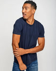 Easy Mondays Crew Neck SS Cotton T-Shirt Navy-Men's T-Shirts-Brooklyn-Vancouver-Yaletown-Canada