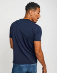 Easy Mondays Crew Neck SS Cotton T-Shirt Navy-Men's T-Shirts-Brooklyn-Vancouver-Yaletown-Canada