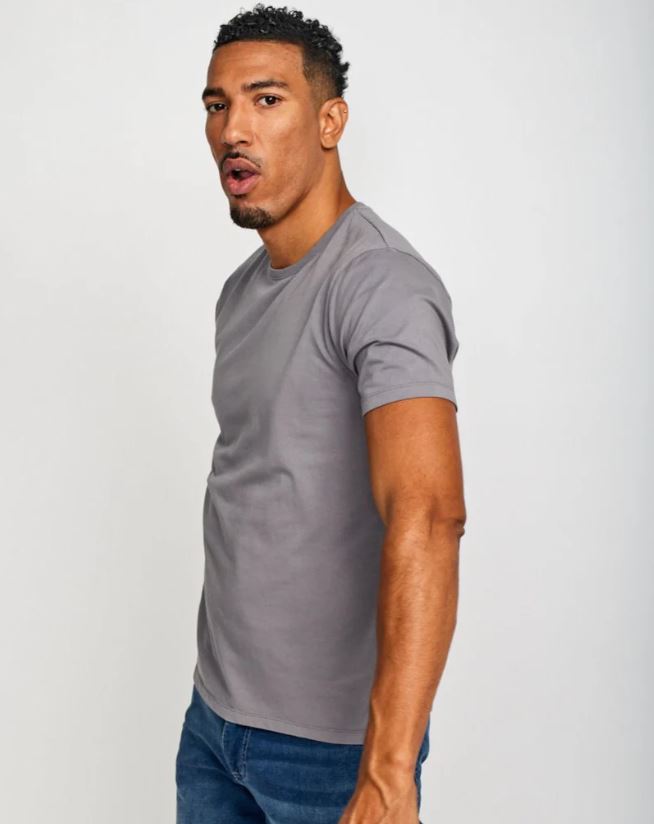 Easy Mondays Crew Neck SS Cotton T-Shirt Slate-Men&#39;s T-Shirts-Brooklyn-Vancouver-Yaletown-Canada