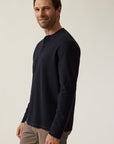 34 Heritage LS Henley Navy-Men's T-Shirts-Howard-Surrey-Canada