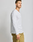 Easy Mondays LS Henley Slub White-Men's T-Shirts-Howard-Surrey-Canada