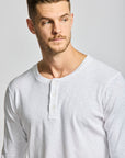 Easy Mondays LS Henley Slub White-Men's T-Shirts-Howard-Surrey-Canada