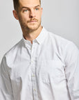 Easy Mondays Shirt Poplin - White-Men's Shirts-Brooklyn-Vancouver-Yaletown-Canada