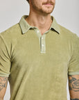Easy Mondays Towel Terry Polo Tee - Sage-Men's T-Shirts-Howard-Surrey-Canada