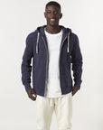 Merz Hooded Zip Jacket 13 Oz Relaxed Fit Denim Blue-Men's Sweatshirts-Brooklyn-Vancouver-Yaletown-Canada