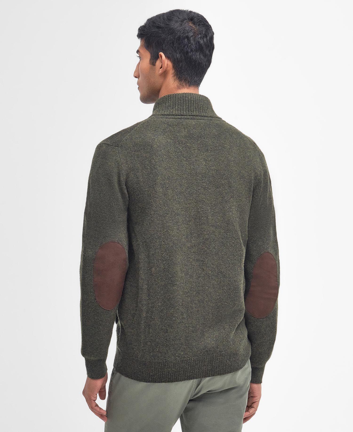 Barbour Essential Patch Zip Through Jumper Seaweed