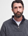 Barbour Nelson Essential Half Zip Jumper Storm Grey-Men's Sweaters-Howard-Surrey-Canada