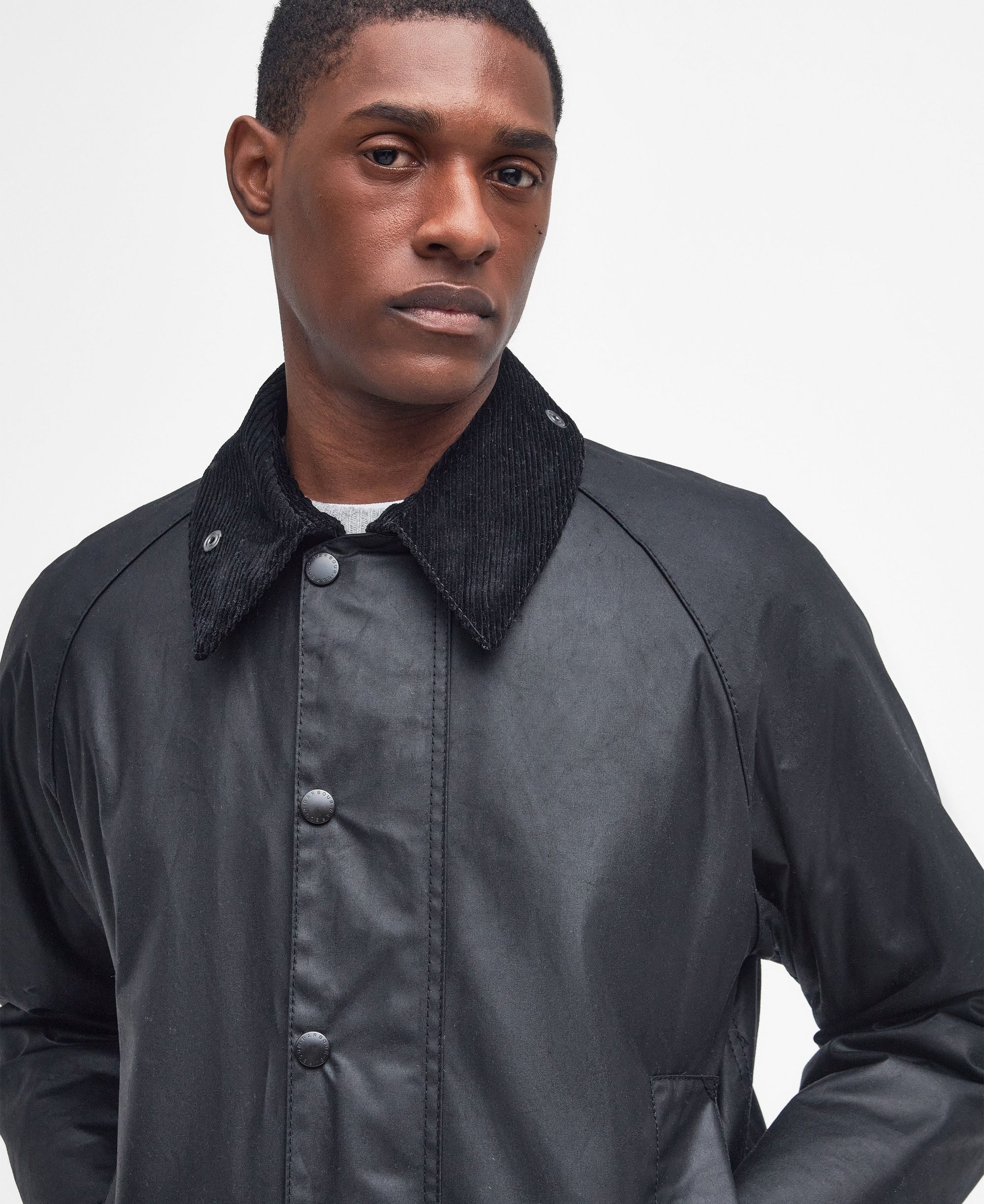 Barbour Beaufort Waxed Jacket - Black-Men&#39;s Coats-Brooklyn-Vancouver-Yaletown-Canada