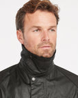 Barbour Bedale Wax Coat - Black-Men's Coats-Brooklyn-Vancouver-Yaletown-Canada