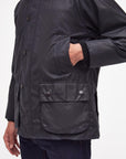 Barbour Bedale Wax Coat - Navy-Men's Coats-Brooklyn-Vancouver-Yaletown-Canada