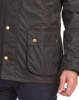 Barbour Coat Ashby Wax Mid Olive-Men's Coats-Howard-Surrey-Canada