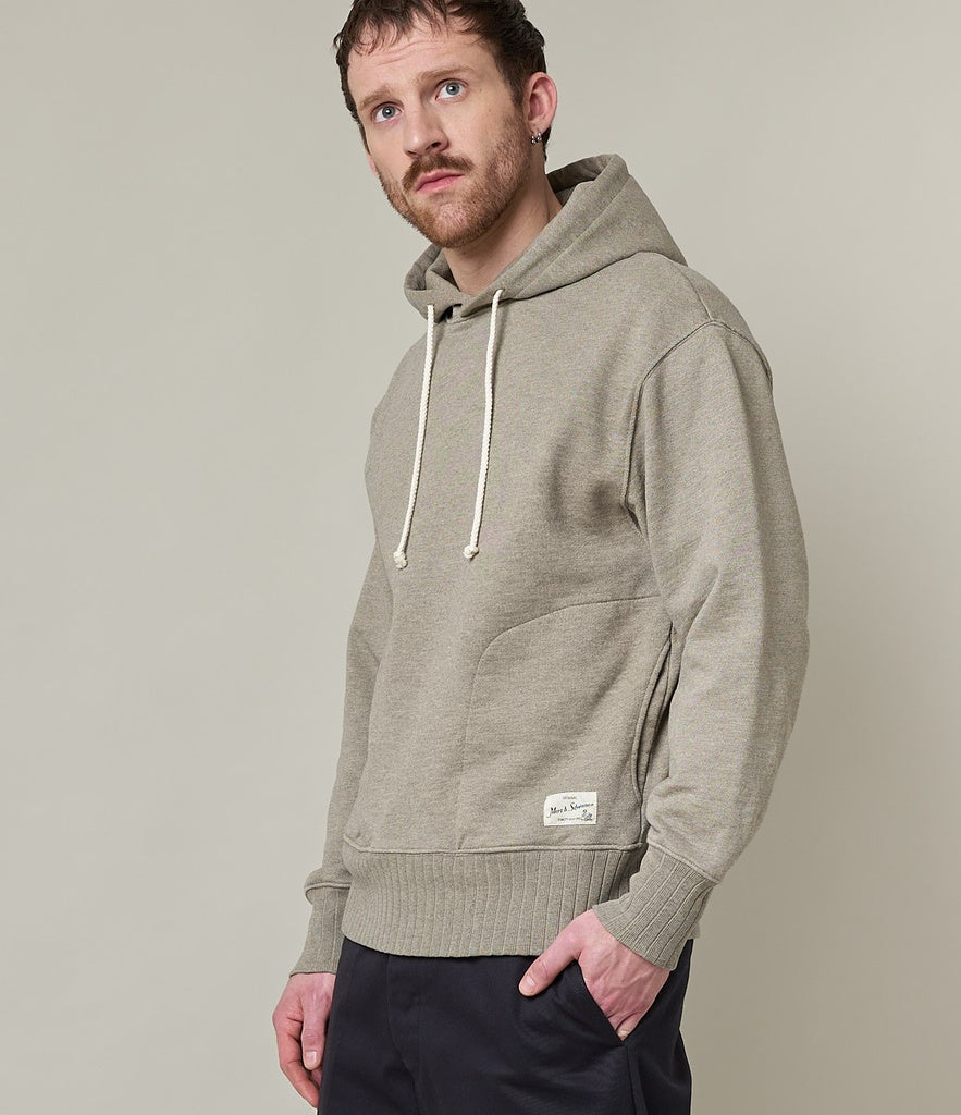 Merz Hoodie 19 Oz Relaxed Fit Grey Melange Vintage-Men&#39;s Sweatshirts-Brooklyn-Vancouver-Yaletown-Canada