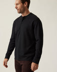 34 Heritage LS Henley Black-Men's T-Shirts-Howard-Surrey-Canada