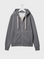 Merz Hooded Zip Jacket 13 Oz Relaxed Fit Grey Melange-Men's Sweatshirts-Howard-Surrey-Canada