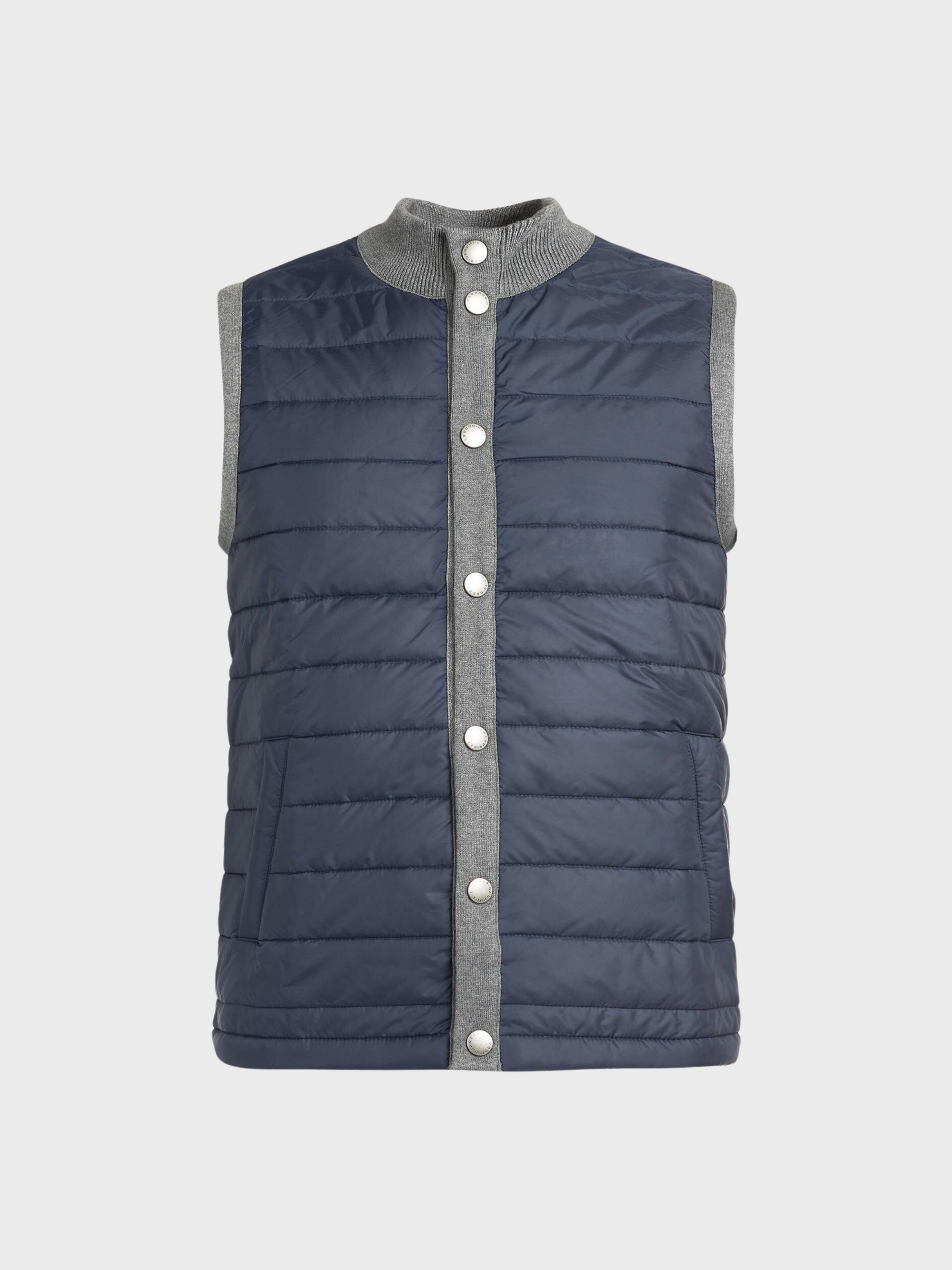 Barbour Jacket Essential Gilet Grey-Men's Jackets-Howard-Surrey-Canada