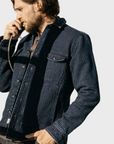 Kato Jacket The Anvil Shirt Jacket Quilt Denim Dark Indigo-Men's Jackets-Howard-Surrey-Canada