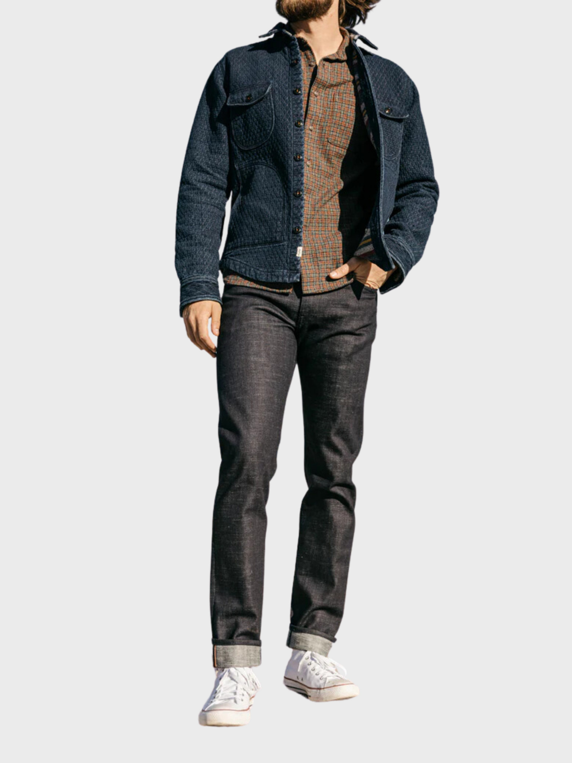 Kato Jacket The Anvil Shirt Jacket Quilt Denim Dark Indigo-Men&#39;s Jackets-Howard-Surrey-Canada