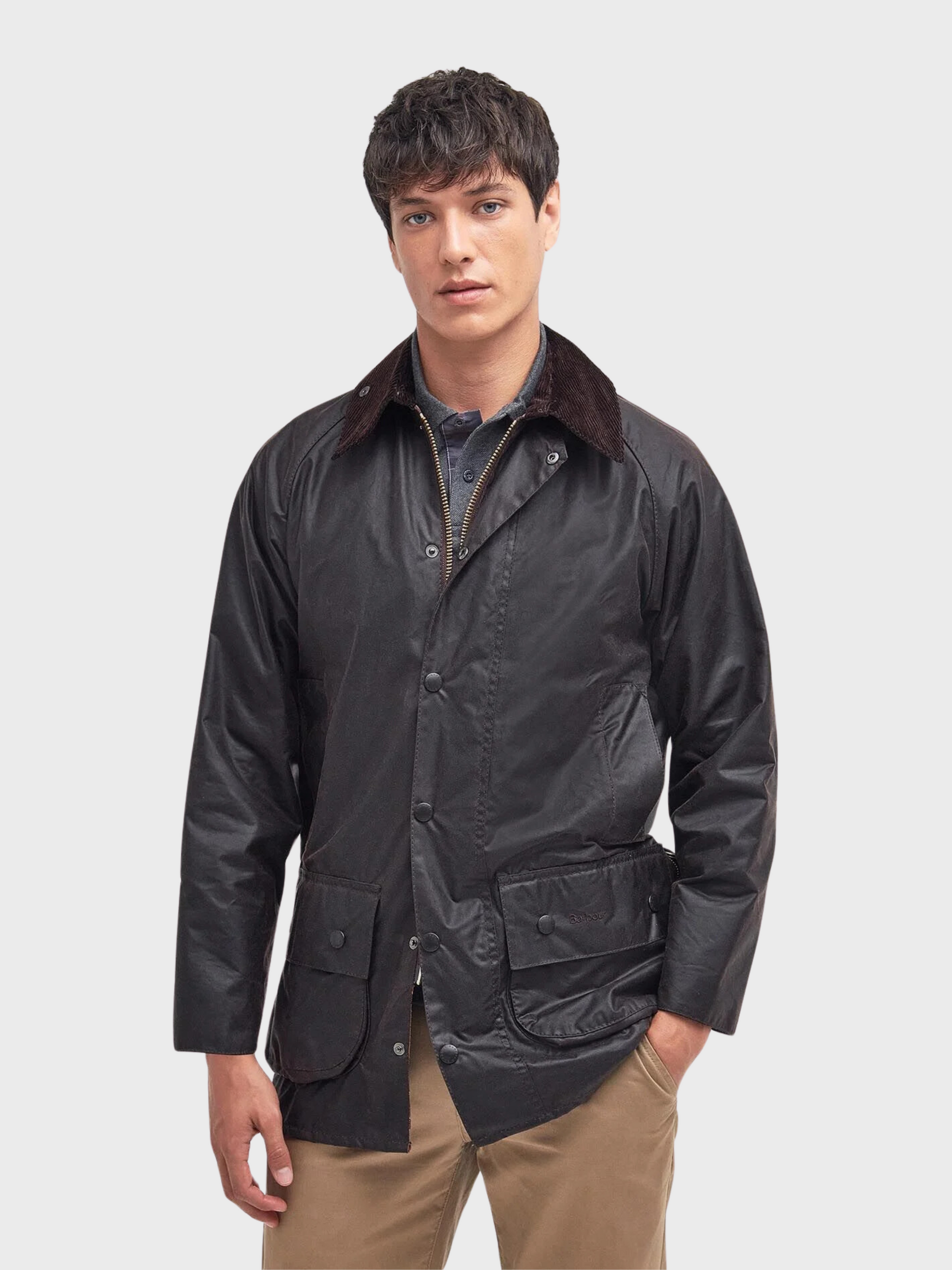 Barbour Beaufort Waxed Jacket Sage-Men's Coats-Howard-Surrey-Canada