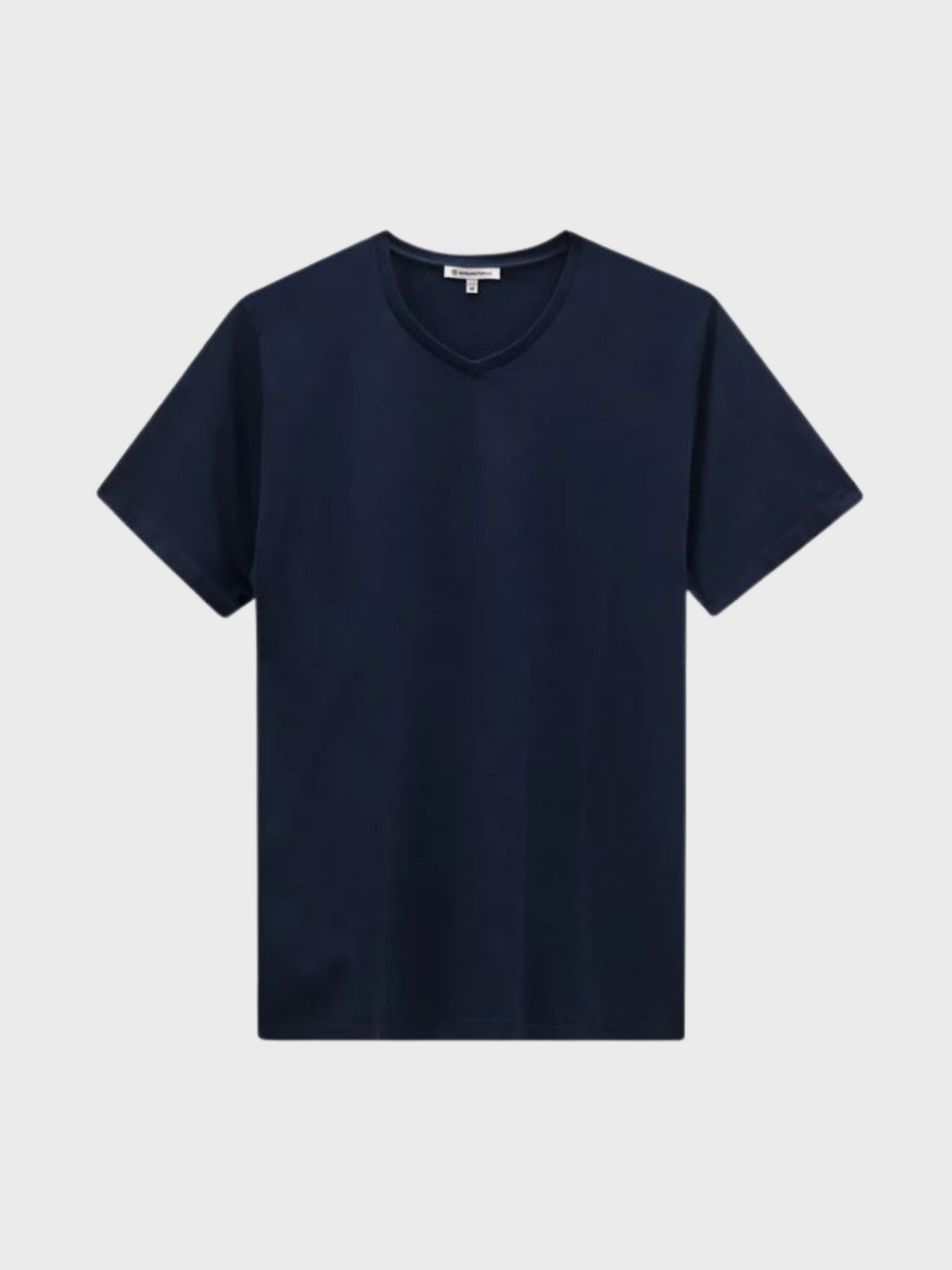 Easy Mondays V-Neck SS Cotton T-Shirt Navy-Men's T-Shirts-Brooklyn-Vancouver-Yaletown-Canada