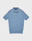 34 Heritage Polo Sweater - Blue-Men's Sweaters-Brooklyn-Vancouver-Yaletown-Canada