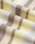 Far Afield Selleck SS Shirt Slub Stripe Brown Yellow-Men's Shirts-Brooklyn-Vancouver-Yaletown-Canada