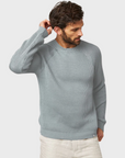 Peregrine Harry Cotton Jumper Washed Denim-Men's Sweaters-Brooklyn-Vancouver-Yaletown-Canada