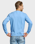 Easy Mondays Crew Neck Sweatshirt Slub Cotton - Azure-Men's Sweatshirts-Brooklyn-Vancouver-Yaletown-Canada