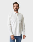 34 Heritage Shirt Luxe Twill Bright White-Men's Shirts-Howard-Surrey-Canada