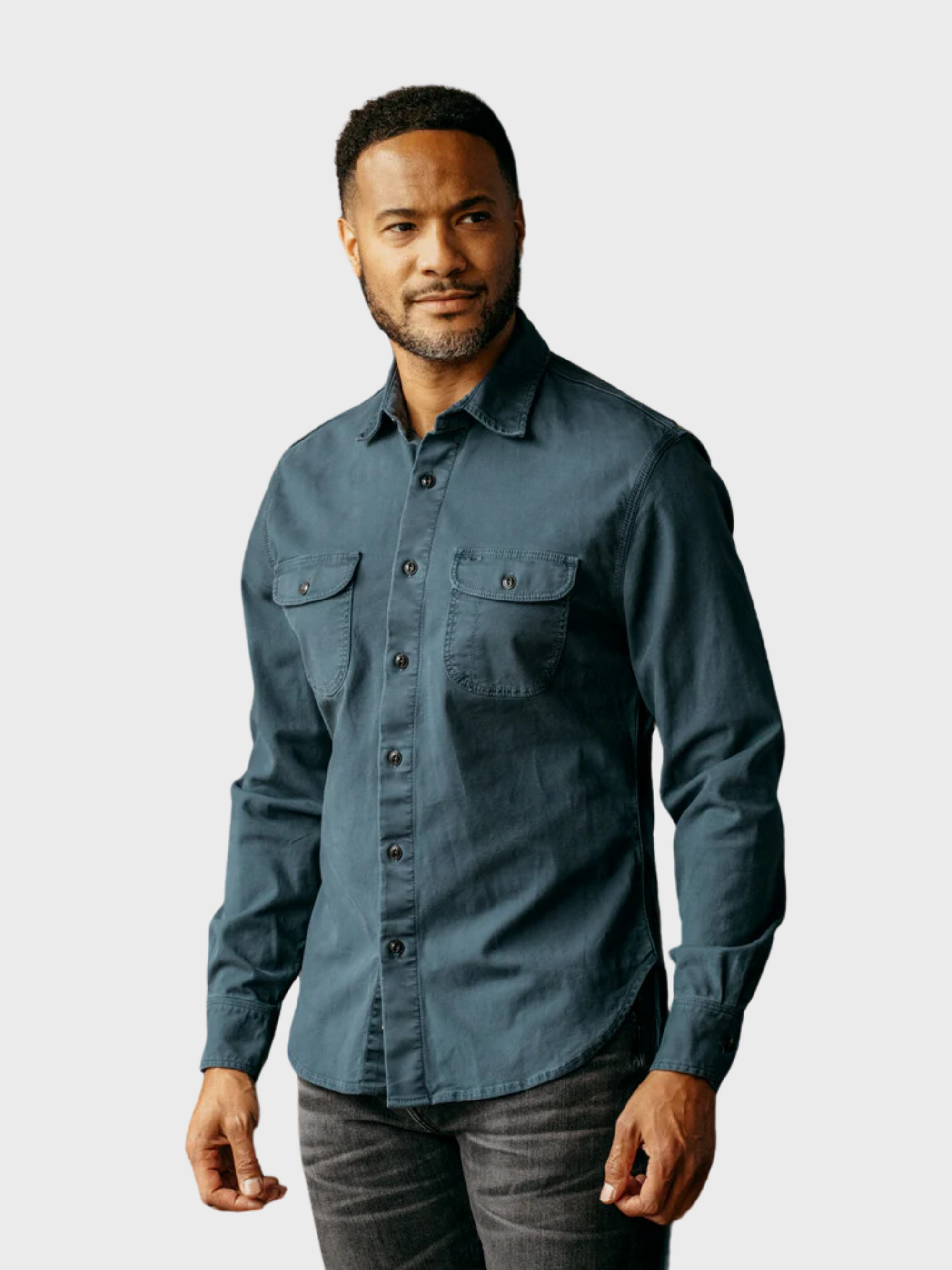 Kato Shirt The Brace LS Oxford St. Reactive Navy-Men's Shirts-Howard-Surrey-Canada