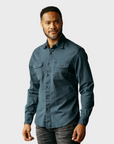 Kato Shirt The Brace LS Oxford St. Reactive Navy-Men's Shirts-Howard-Surrey-Canada