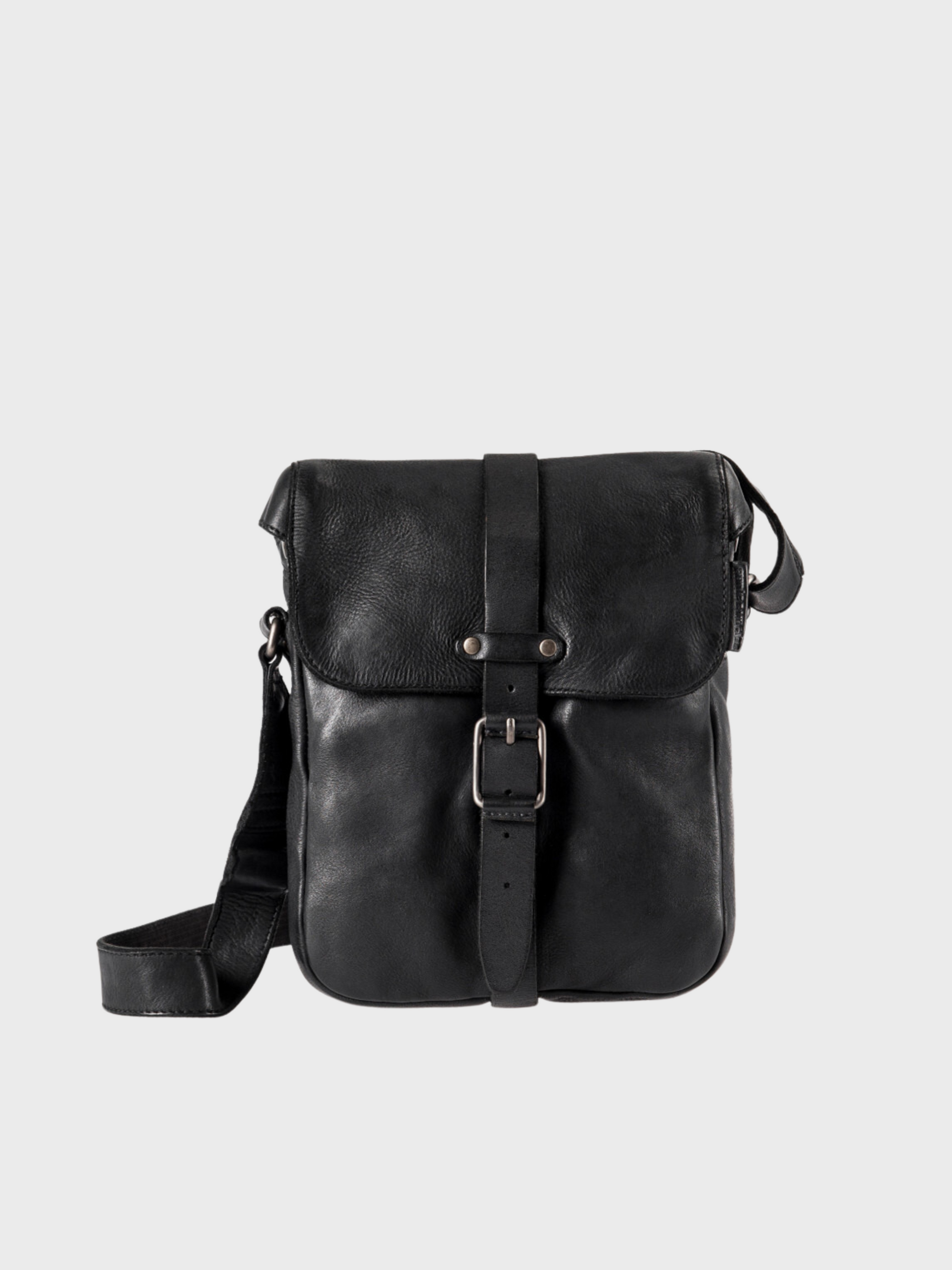 Aunts & Uncles Bags Goatee Crossover Bag Charcoal Black-Men's Bags-Howard-Surrey-Canada