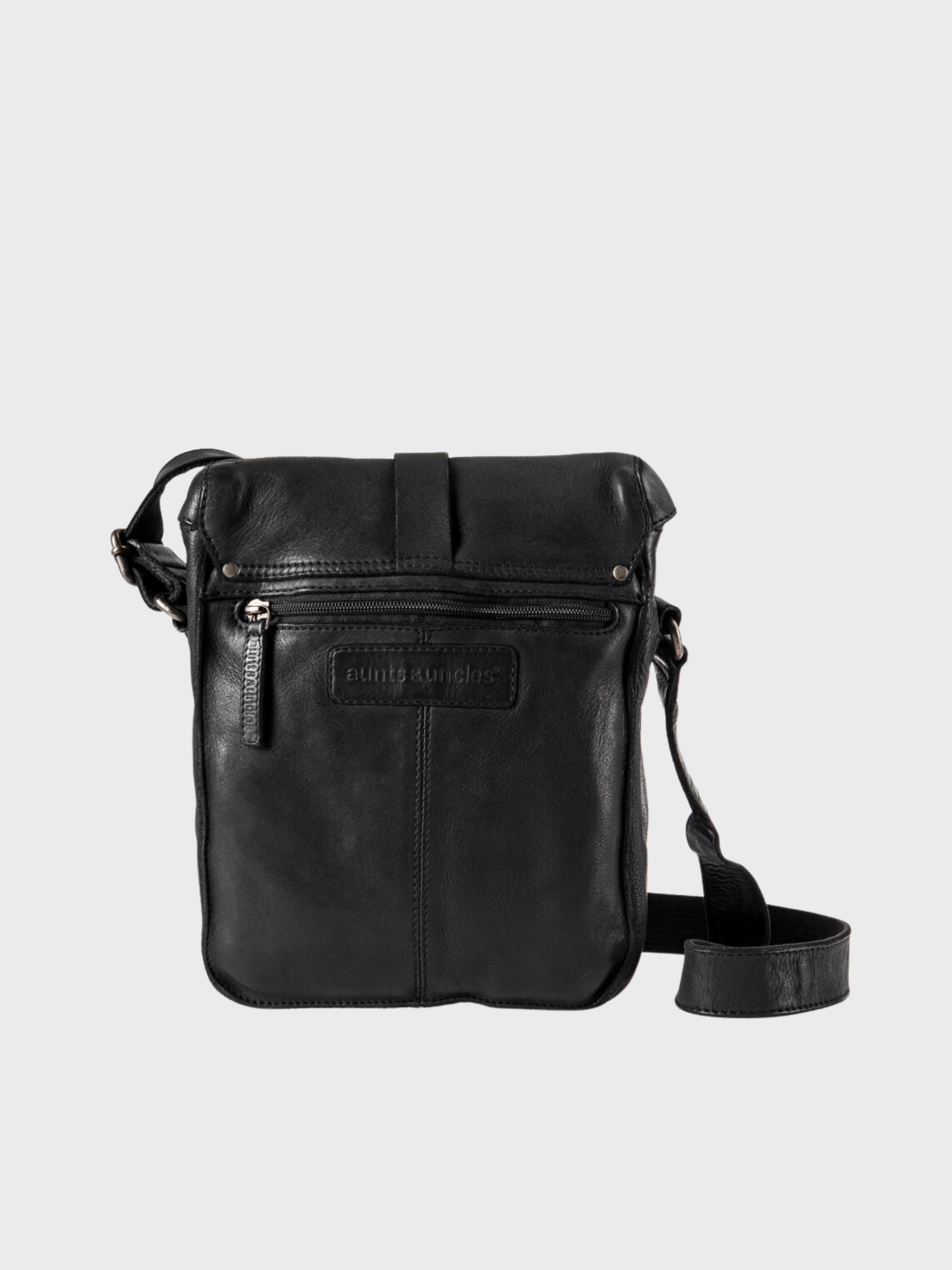 Aunts & Uncles Bags Goatee Crossover Bag Charcoal Black-Men's Bags-Howard-Surrey-Canada