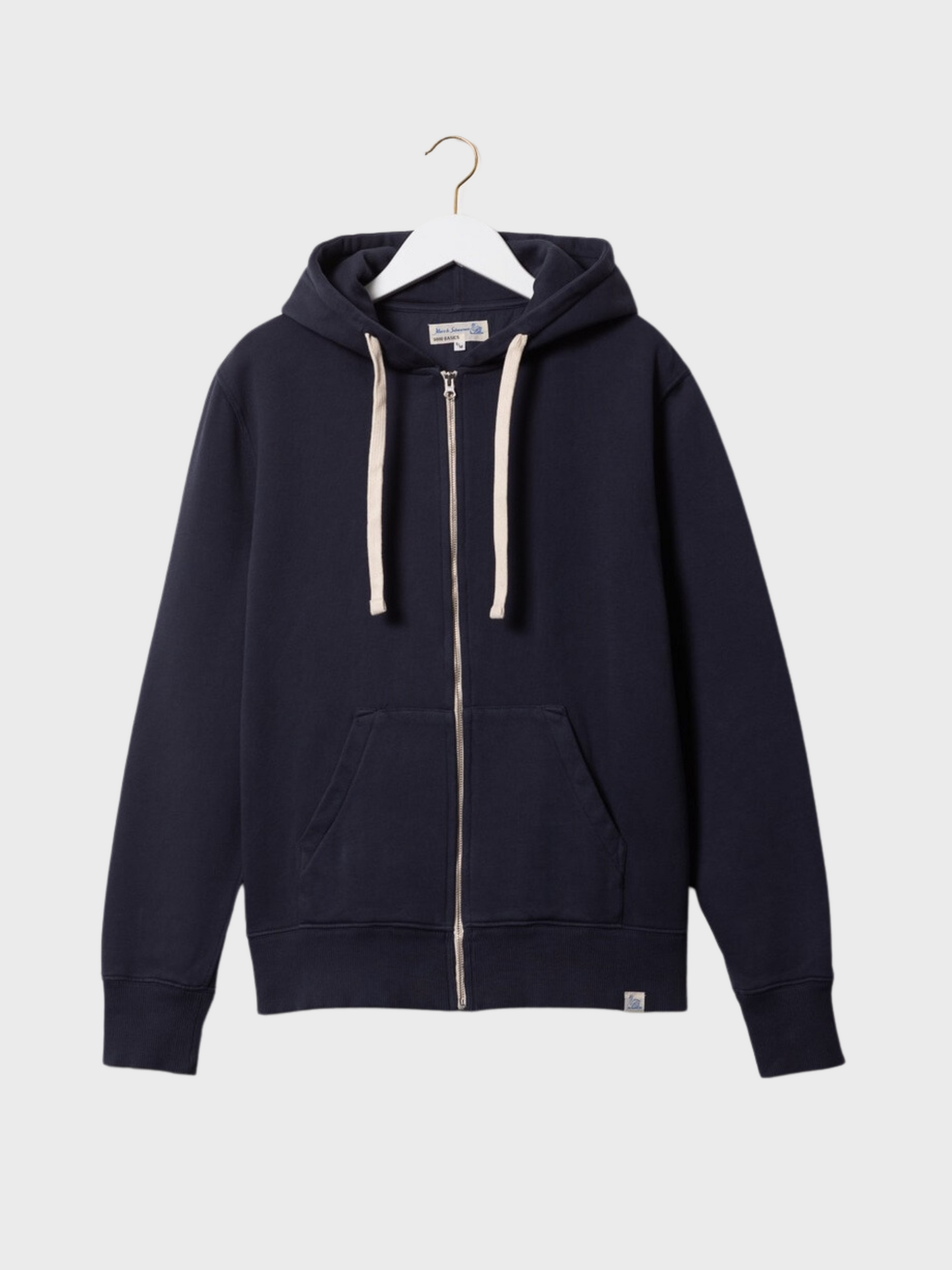 Merz Hooded Zip Jacket 13 Oz Relaxed Fit Denim Blue-Men&#39;s Sweatshirts-Brooklyn-Vancouver-Yaletown-Canada