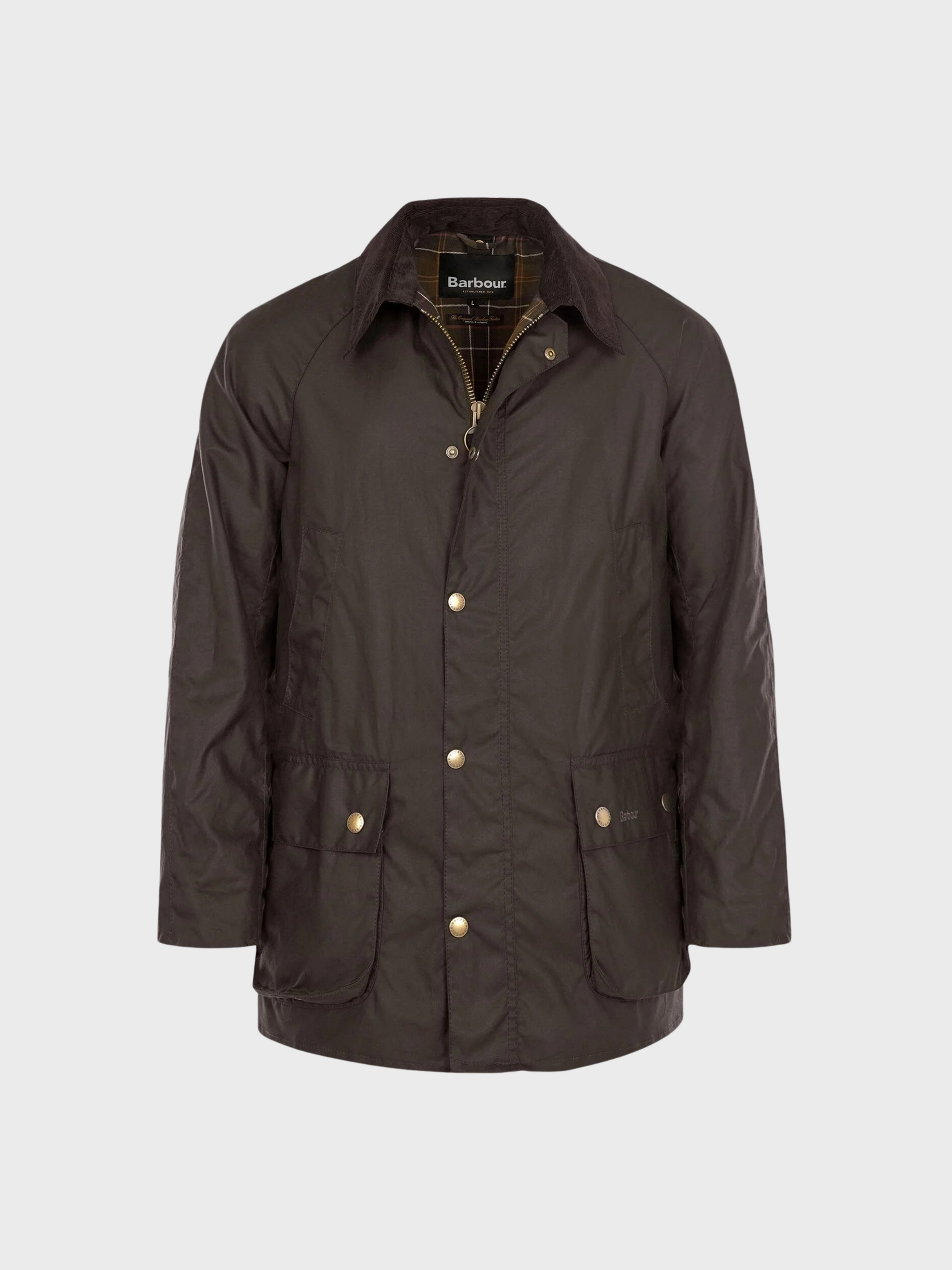 Barbour Coat Ashby Wax Mid Olive-Men's Coats-Howard-Surrey-Canada